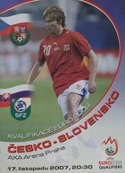 Česko - Slovinsko, kvalifikace na EURO 2008 (17.11.2007) Oficiální program