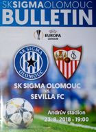 SK Sigma Olomouc - Sevilla FC Evropská liga UEFA (23.08.2018) oficiální program
