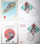 Obálky zimních olympijských her Sapporo 1972 s FDC známkou (Monako; sada 2 ks)
