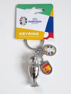 Trofej Delaunay Cup 3D & logo. Španělsko - Přívěsek na klíče Winners Euro 2024 (oficiální licencovaný produkt)