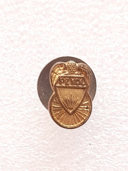 Starý pozlacený odznak Polského cyklistického svazu (s podpisem)