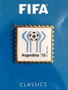 Historické značky mistrovství světa ve fotbale - Argentina 1978. Odznak FIFA Classics (oficiální licencovaný produkt)