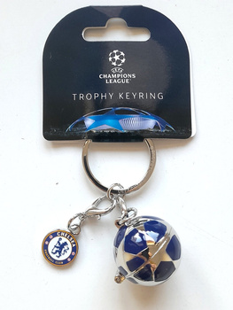 Chelsea FC Vítěz Ligy mistrů UEFA 2012&2021 3D zahajovací míč s miniaturní klíčenkou (oficiální produkt)