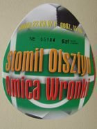 Stomil Olsztyn - Amica Wronki 22.03.1997 - Polská Ekstraklasa zápas ticekt