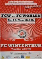 FC Winterthur - FC Wohlen Challenge League oficiální program 10.11.2013