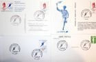 Sada 4 FDC pohlednic a obálky Olympijská štafeta s pochodní Albertville 1992 (Francie)