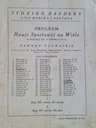Wisla show (plavání a veslování) - Varšava (14.06.1925) Oficiální program