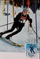 Pohlednice Zimní olympijské hry Innsbruck 1964 s FDC známkou (Španělsko)