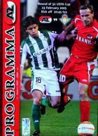 Oficiální program zápasu AZ Alkmaar - Real Betis v Poháru UEFA (23.02.2006)
