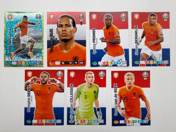 Hráči nizozemského národního týmu na UEFA Euro 2020 sada 7 karet (Panini Adrenalyn XL)