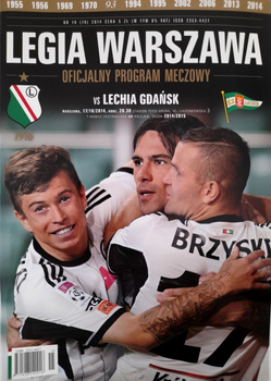 Legia Varšava - Lechia Gdaňsk, T-Mobile Ekstraklasa (17.10.2014) oficiální program zápasu