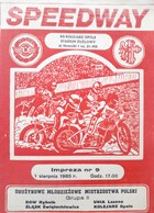 Program Mistrovství Polska mládežnických družstev ve speedwayi - skupina II (Opole, 1. srpna 1985)