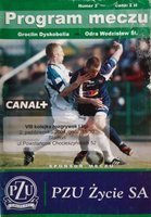 Groclin Dyskobolia Grodzisk Wielkopolski - Odra Wodzisław Śląski Idea Ekstraklasa oficiální program (02.10.2004)