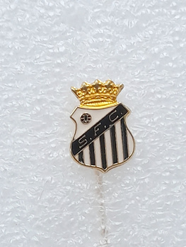 Malý odznak Santos FC s korunkou (Brazílie, lak)