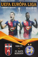 Vidi FC - BATE Borisov, Evropská liga UEFA (20.09.2018) Oficiální program