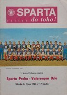 Sparta Praha - Valerengens IF Champions Cup oficiální program (03.10.1984)