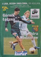 Program Górnik Łęczna - Odra Wodzisław Śląski I liga (17.04.2004)