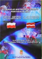Polsko - Lotyšsko (12.10.2002) - Oficiální program kvalifikačního zápasu na Euro 2004