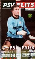 Oficiální program zápasu PSV Eindhoven - PAOK FC v Poháru UEFA (06.12.2001)