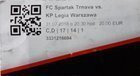 Spartak Trnava - Legia Warszawa Liga mistrů (31.07.2018) vstupenka na zápas