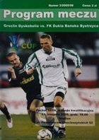 Groclin Dyskobolia Grodzisk Wielkopolski - Banská Bystrica Pohár UEFA oficiální program (11.08.2005)