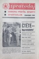 Bulletin fanklubu Sparta Plaga (červenec 1982)