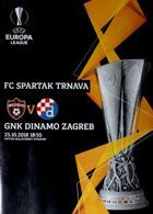 FC Spartak Trnava - NK Dinamo Zagrzeb Evropská liga UEFA (25.10.2018) oficiální program