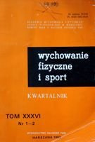 čtvrtletník "Tělesná výchova a sport" Ročník XXXVI č. 1-2/1992
