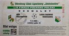 Vstupenka na zápas GKS Bełchatów - Legia Daewoo Warszawa Polish Cup (07.11.1998)