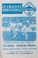 FC Nitra - Spartak Trnva I Liga (02.05.1993) oficiální program