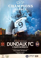 Dundalk FC - BATE Borisov, oficiální program zápasu kvalifikace Ligy mistrů UEFA (2.8.2016)