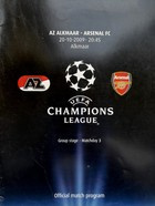AZ Alkmaar - Arsenal FC Liga mistrů UEFA (20.10.2009) oficiální program