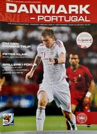 Dánsko - Portugalsko, kvalifikační zápas na mistrovství světa ve fotbale (5.9.2009) oficiální program