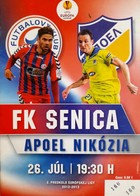 Oficiální program zápasu Evropské ligy UEFA FK Senica - APOEL Nikósie (26.7.2012)