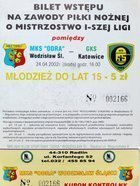 Odra Wodzislaw Slaski - GKS Katowice I liga (24.04.2002) vstupenka