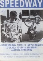 Program jubilejního Speedway turnaje Janusze Stachyry (19.05.1991)