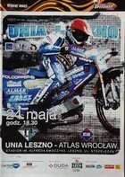 Unia Leszno - Atlas Wrocław Ekstraliga speedway oficiální program (24.05.2009)