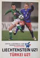 Program zápasu Lichtenštejnsko U21 - Turecko U21 (kvalifikace na Euro 2009 U21, 08.09.2007)
