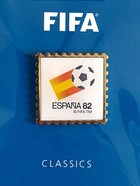 Historické značky mistrovství světa ve fotbale - Španělsko 1982. Odznak FIFA Classics (oficiální licencovaný produkt)