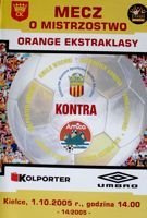 Korona Kielce - Amica Wronki Orange Ekstraklasa oficiální program (01.10.2005)