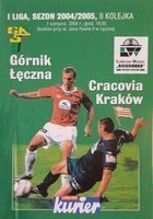 Górnik Łęczna - Cracovia I liga oficiální program (07.08.2004)