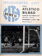 Manchester City - Athletic Bilbao, oficiální program zápasu Poháru vítězů pohárů (1.10.1969)