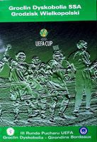 Program zápasu Poháru UEFA Groclin Dyskobolia Grodzisk Wielkopolski - FC Girondins de Bordeaux (26.02.2004)