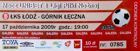 LKS Lodz - Gornik Leczna I liga (17.10.2009) vstupenka