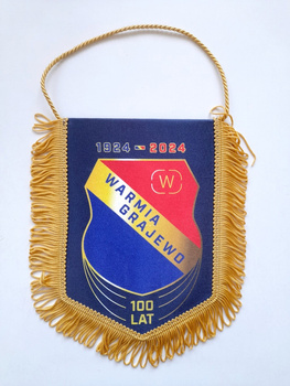 Prapor ke 100. výročí založení KS Warmia Grajewo 1924-2024 (oficiální produkt)