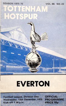 Oficiální program zápasu Tottenham Hotspur FC - Everton FC, Division One (10.12.1975)