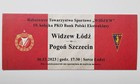 Widzew Lodz - Pogon Szczecin, PKO BP Ekstraklasa sběratelská vstupenka (oficiální produkt)