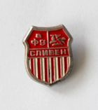 Červený odznak FK Sliven (lak)