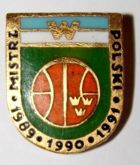 Wlokniarz Pabianice - The Poland Champion 1989 1990 1991 basketbalový odznak pro ženy (smalt)