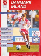 Dánsko - Irská republika, kvalifikační zápas na mistrovství světa ve fotbale (14.10.1992) oficiální program
